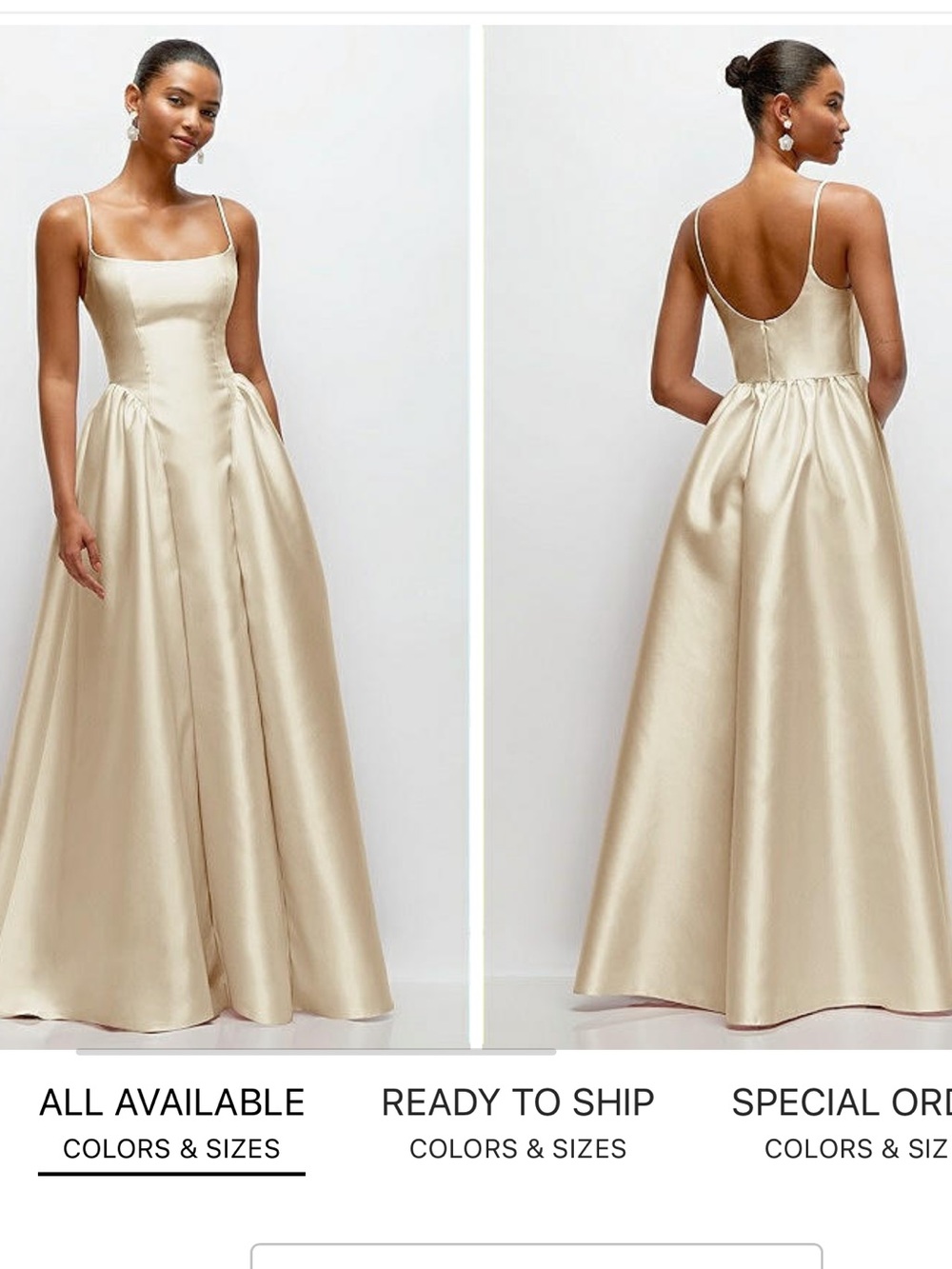Dessy Group Champagne Gown